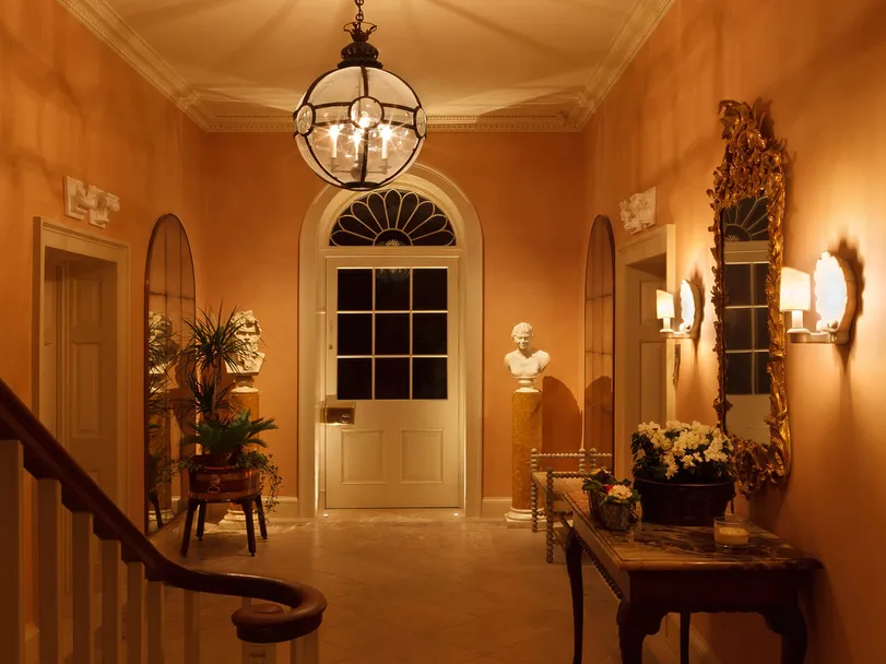 An elegant entrance hall to a Georgian house