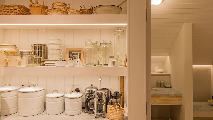 Linear lighting in Scandinavian style kitchen joinery