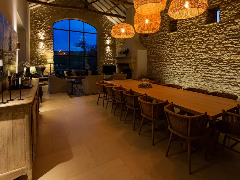 Evening dining scene