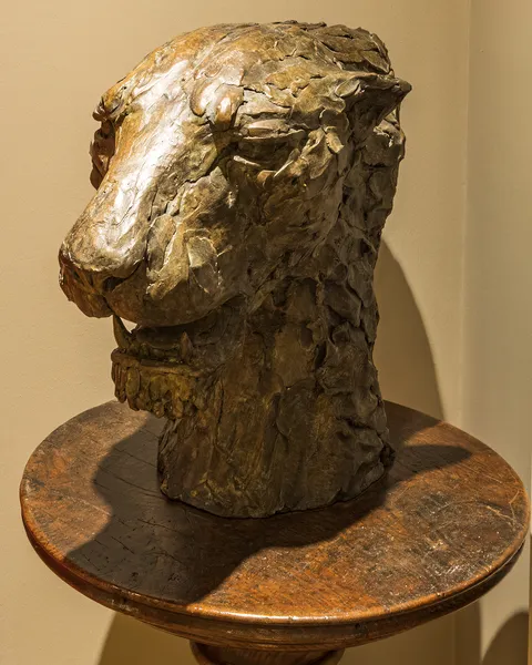 Lion head sculpture