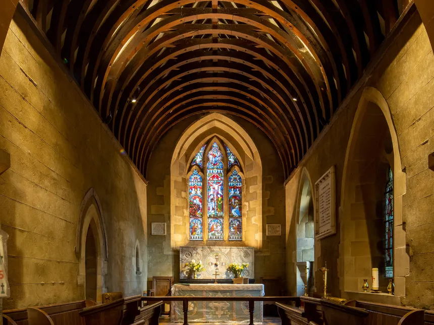 Efficient LED lighting for the chancel, altar and window of a grade II listed country church