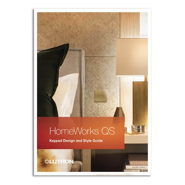 Lutron HomeWorks QS keypad design and style guide brochure