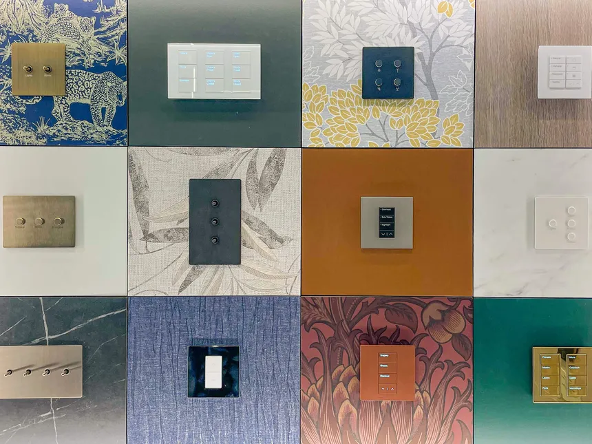 Array of Lutron keypads from ISE 2026 in Barcelona