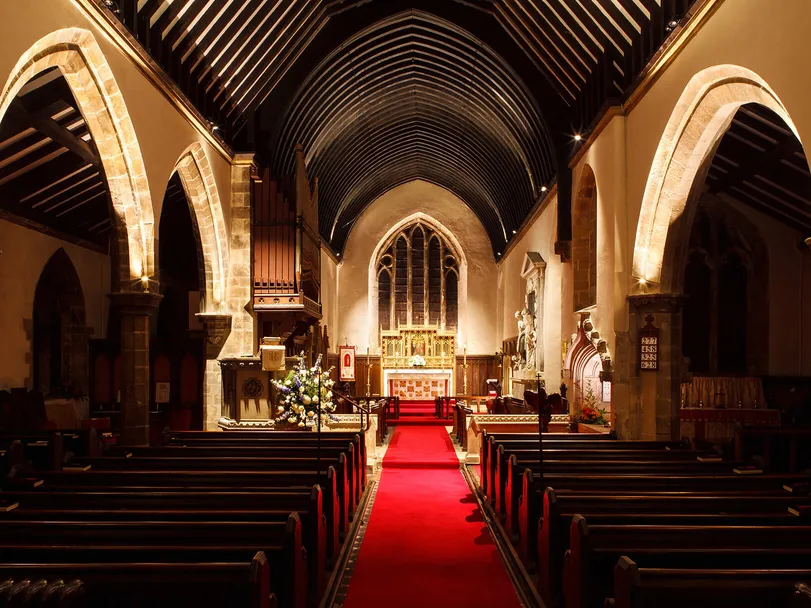 Lighting scenes in Goldsborough church - concert