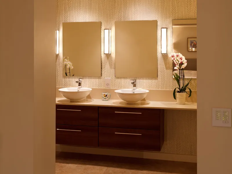 Bathroom lighting in a North Yorkshire county house