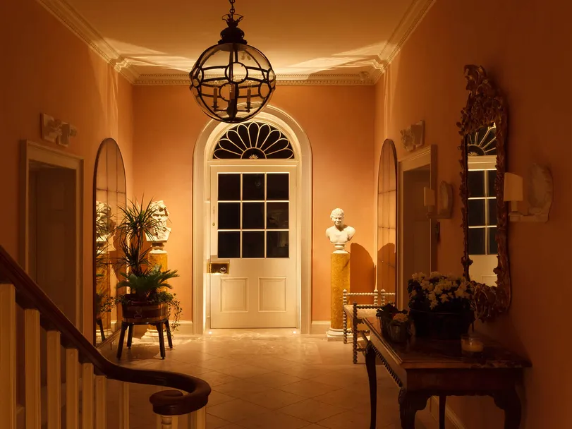 An elegant entrance hall to a Georgian house