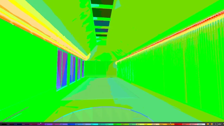 Lighting scheme using Dialux software