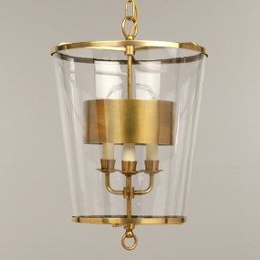 Zurich Lantern with metal shade, Brass